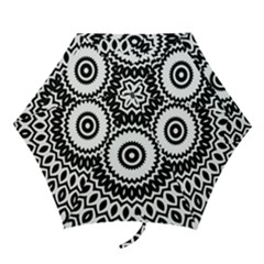 Circular Concentric Radial Symmetry Abstract Mini Folding Umbrellas