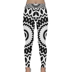 Circular Concentric Radial Symmetry Abstract Classic Yoga Leggings