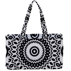 Circular Concentric Radial Symmetry Abstract Canvas Work Bag