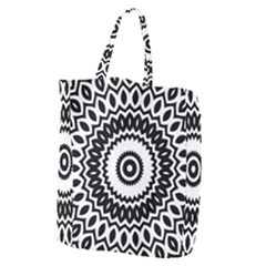 Circular Concentric Radial Symmetry Abstract Giant Grocery Tote