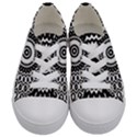 Circular Concentric Radial Symmetry Abstract Kids  Low Top Canvas Sneakers View1