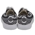 Circular Concentric Radial Symmetry Abstract Kids  Low Top Canvas Sneakers View4