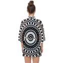 Circular Concentric Radial Symmetry Abstract Half Sleeve Chiffon Kimono View2