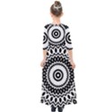 Circular Concentric Radial Symmetry Abstract Kids  Quarter Sleeve Maxi Dress View2