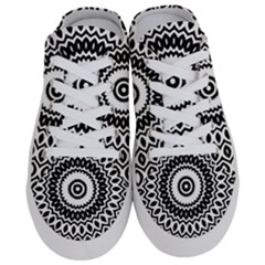 Circular Concentric Radial Symmetry Abstract Half Slippers