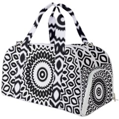 Circular Concentric Radial Symmetry Abstract Burner Gym Duffel Bag by Jancukart