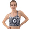 Circular Concentric Radial Symmetry Abstract Mini Tank Bikini Top View1