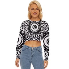 Circular Concentric Radial Symmetry Abstract Lightweight Long Sleeve Sweatshirt