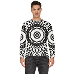 Circular Concentric Radial Symmetry Abstract Men s Fleece Sweatshirt