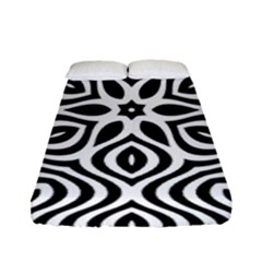 Pattern Wave Symmetry Monochrome Abstract Fitted Sheet (full/ Double Size)