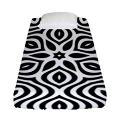 Pattern Wave Symmetry Monochrome Abstract Fitted Sheet (single Size)