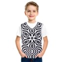 Pattern Wave Symmetry Monochrome Abstract Kids  Basketball Tank Top View1