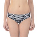 Pattern Wave Symmetry Monochrome Abstract Hipster Bikini Bottoms View1