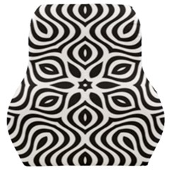 Pattern Wave Symmetry Monochrome Abstract Car Seat Back Cushion 