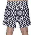 Pattern Wave Symmetry Monochrome Abstract Men s Shorts View2