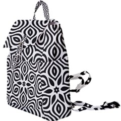 Pattern Wave Symmetry Monochrome Abstract Buckle Everyday Backpack