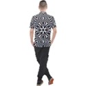 Pattern Wave Symmetry Monochrome Abstract Men s Polo Tee View2