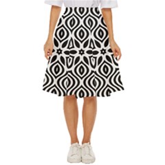 Pattern Wave Symmetry Monochrome Abstract Classic Short Skirt