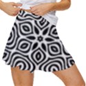 Pattern Wave Symmetry Monochrome Abstract Women s Skort View3