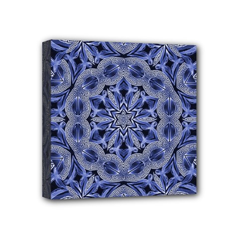 Mandala Pattern Rosette Kaleidoscope Abstract Mini Canvas 4  X 4  (stretched)