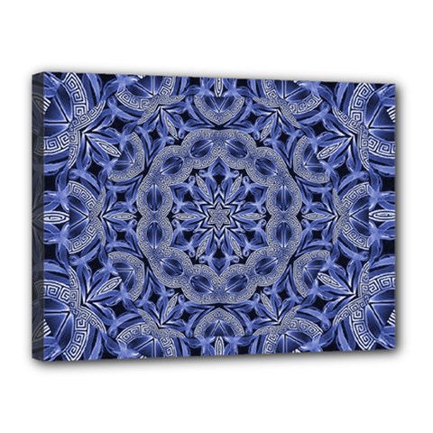 Mandala Pattern Rosette Kaleidoscope Abstract Canvas 16  X 12  (stretched)