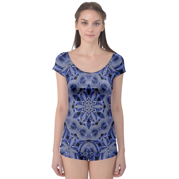 Mandala Pattern Rosette Kaleidoscope Abstract Boyleg Leotard 