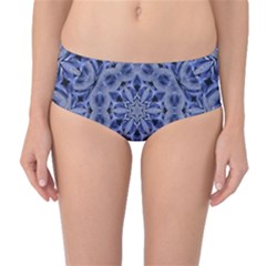 Mandala Pattern Rosette Kaleidoscope Abstract Mid-waist Bikini Bottoms by Jancukart