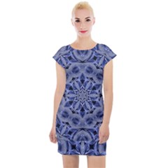 Mandala Pattern Rosette Kaleidoscope Abstract Cap Sleeve Bodycon Dress by Jancukart