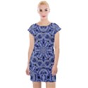 Mandala Pattern Rosette Kaleidoscope Abstract Cap Sleeve Bodycon Dress View1