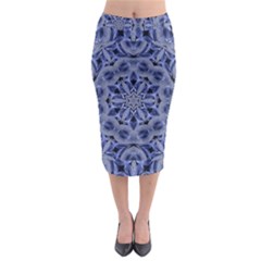 Mandala Pattern Rosette Kaleidoscope Abstract Midi Pencil Skirt