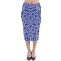 Mandala Pattern Rosette Kaleidoscope Abstract Velvet Midi Pencil Skirt View1