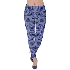 Mandala Pattern Rosette Kaleidoscope Abstract Velvet Leggings