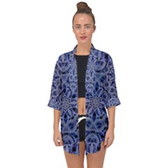 Mandala Pattern Rosette Kaleidoscope Abstract Open Front Chiffon Kimono