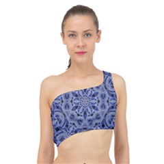 Mandala Pattern Rosette Kaleidoscope Abstract Spliced Up Bikini Top 