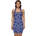 Mandala Pattern Rosette Kaleidoscope Abstract Sleeveless Wide Square Neckline Ruched Bodycon Dress View1