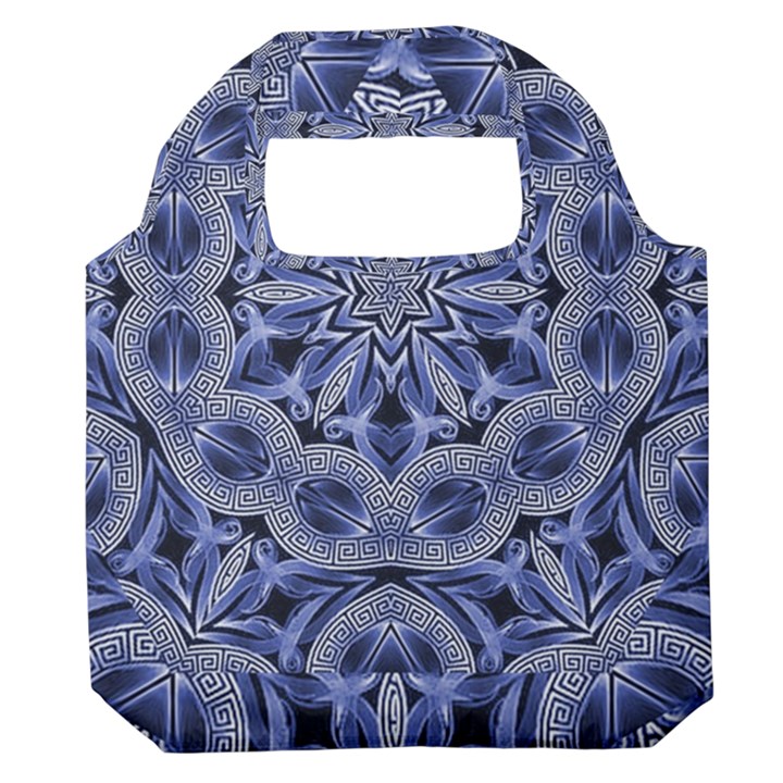 Mandala Pattern Rosette Kaleidoscope Abstract Premium Foldable Grocery Recycle Bag