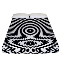 Monochrome Symmetry Abstract Fitted Sheet (king Size) by Jancukart