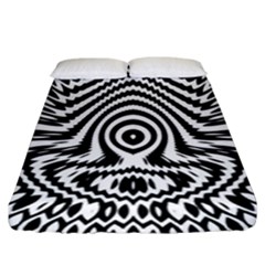 Monochrome Symmetry Abstract Fitted Sheet (california King Size)