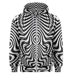 Monochrome Symmetry Abstract Men s Zipper Hoodie