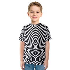 Monochrome Symmetry Abstract Kids  Sport Mesh Tee