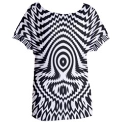 Monochrome Symmetry Abstract Women s Oversized Tee