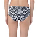 Monochrome Symmetry Abstract Mid-Waist Bikini Bottoms View2