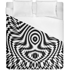 Monochrome Symmetry Abstract Duvet Cover (california King Size)