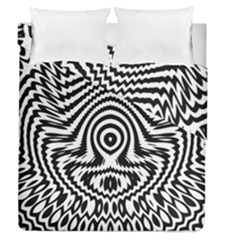 Monochrome Symmetry Abstract Duvet Cover Double Side (queen Size)