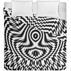 Monochrome Symmetry Abstract Duvet Cover Double Side (king Size)