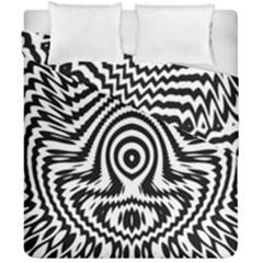 Monochrome Symmetry Abstract Duvet Cover Double Side (california King Size)