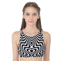 Monochrome Symmetry Abstract Tank Bikini Top by Jancukart