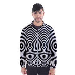 Monochrome Symmetry Abstract Men s Windbreaker