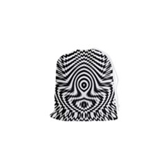 Monochrome Symmetry Abstract Drawstring Pouch (xs)