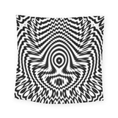 Monochrome Symmetry Abstract Square Tapestry (small)